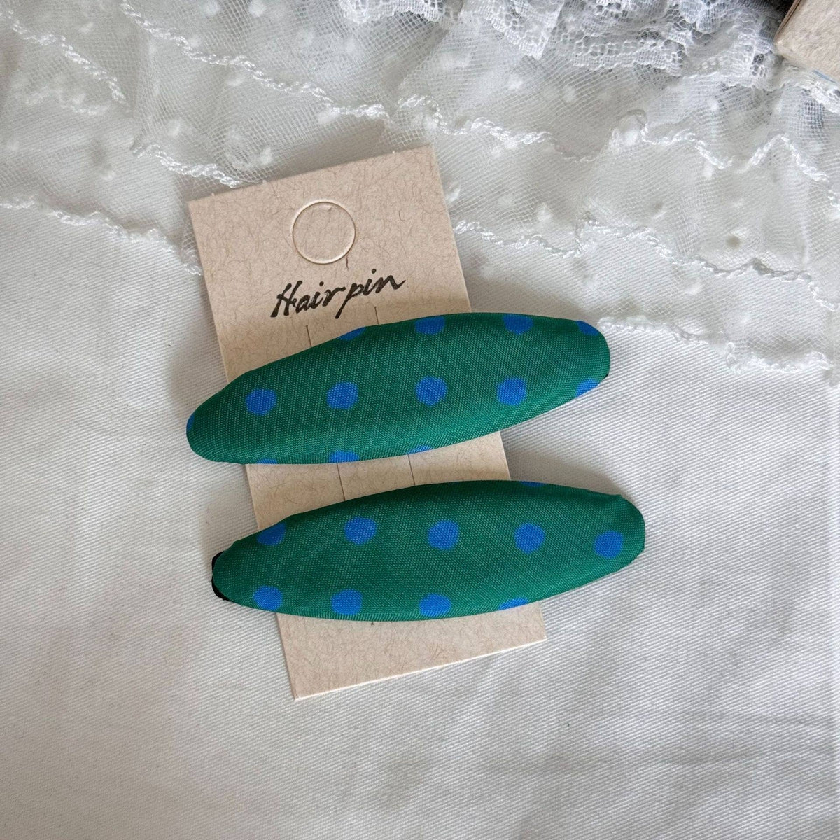Oval Polka Dot Snap - Hair Clip Set