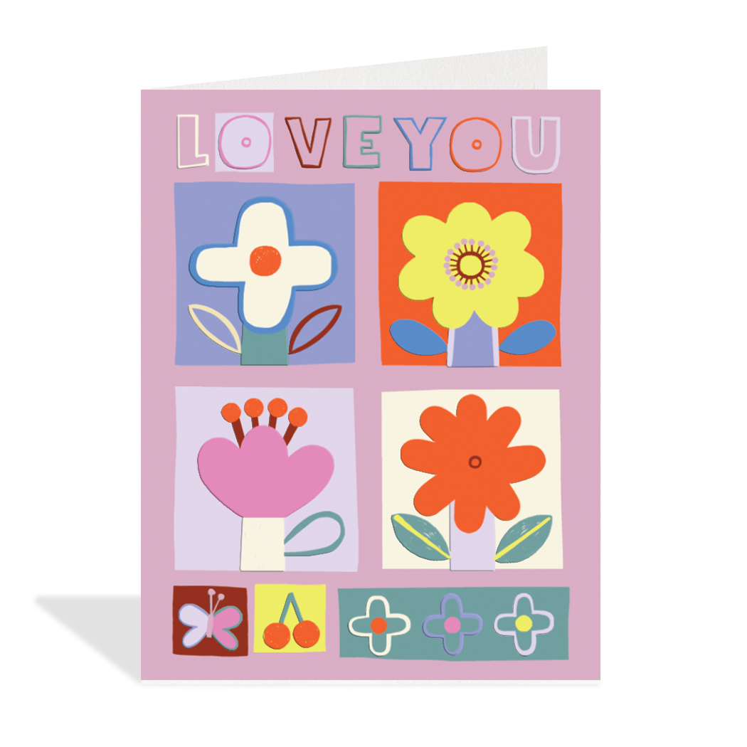 Love You Tiles - Greeting Card