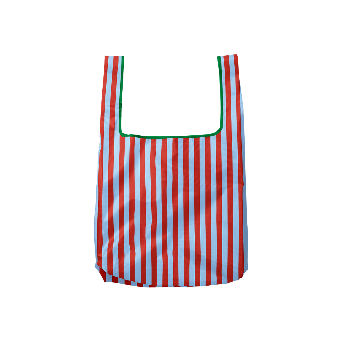 Blue & Maroon Stripes - Foldable Reusable Bag