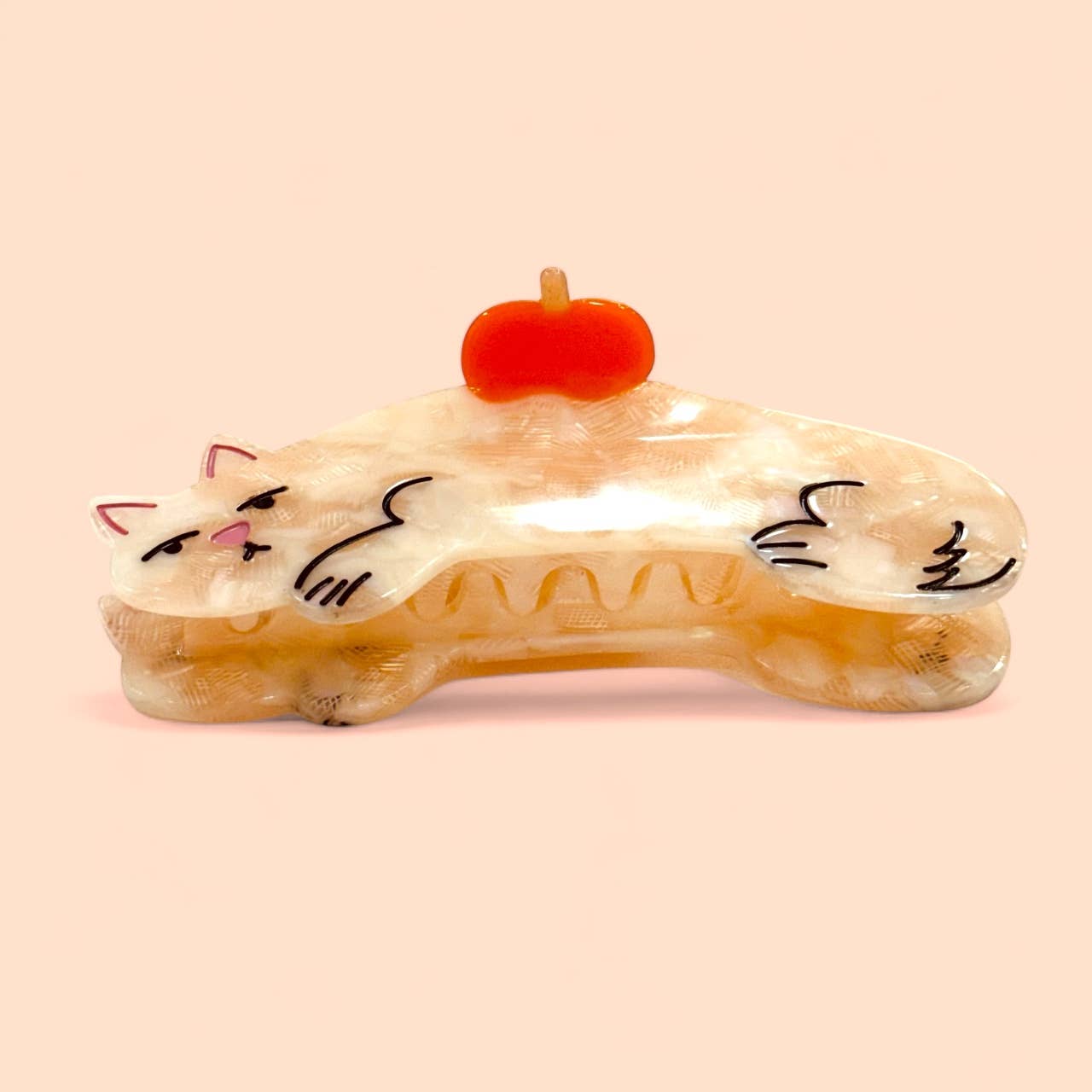 Cat & Pumpkin Hair Claw