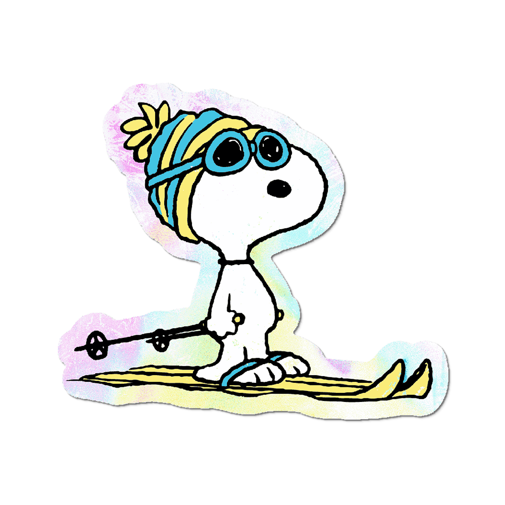 Skier Snoopy - Die-Cut Sticker