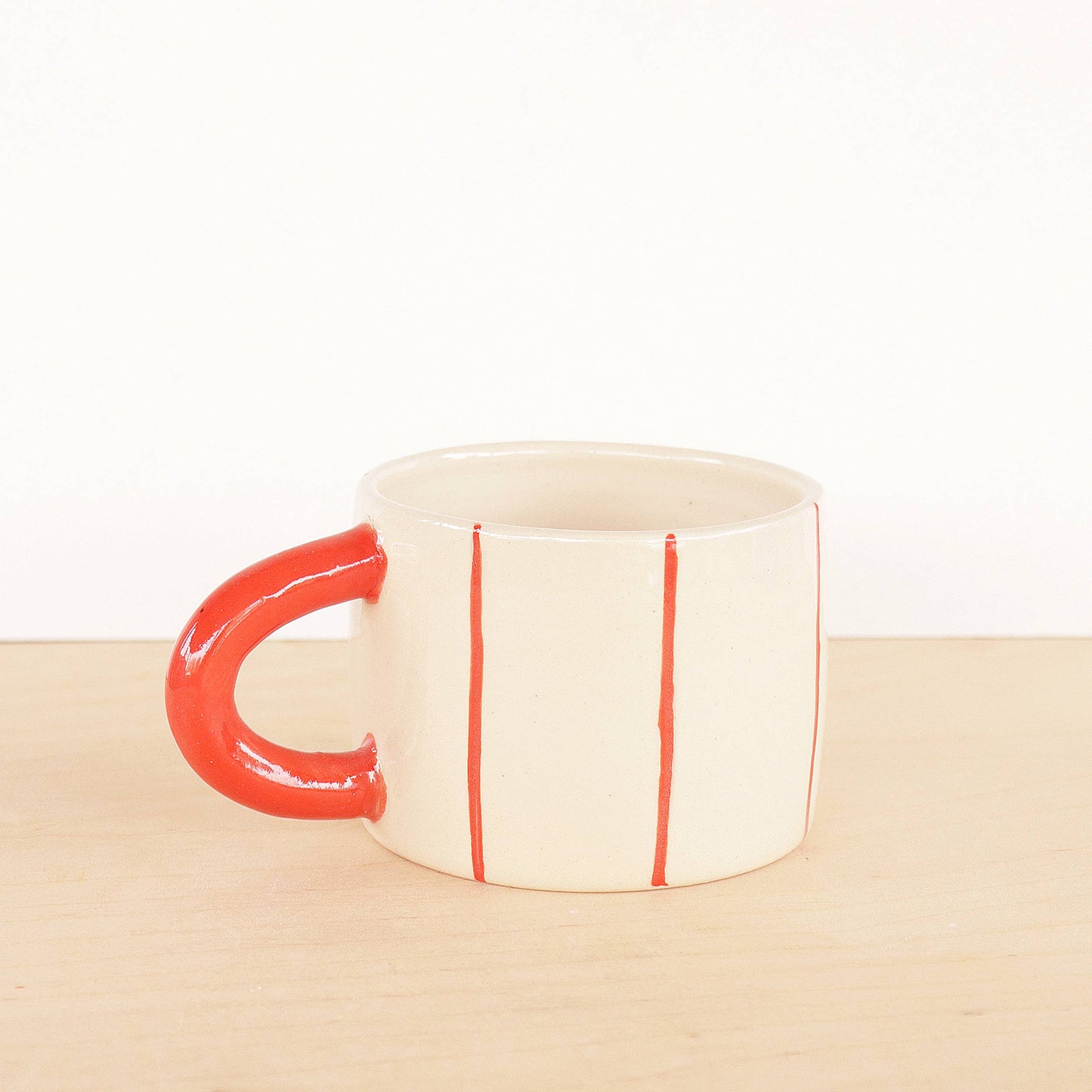 Short Ceramic Coffee Mug - Poppy