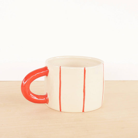Short Ceramic Coffee Mug - Poppy