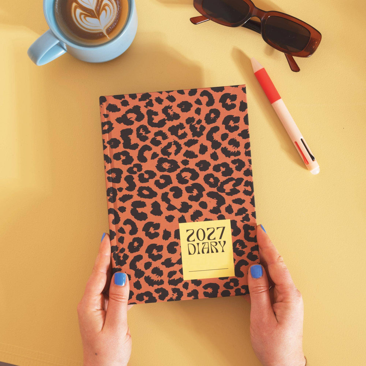2027 Diary - A5 Hardcover Weekly, Leopard