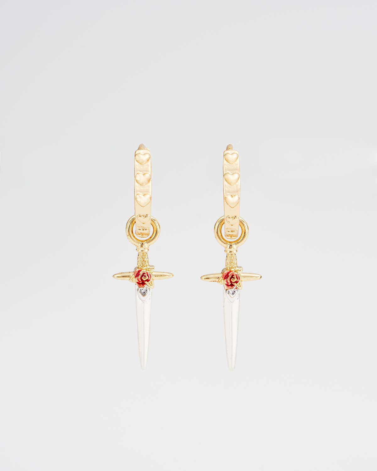 Rose Dagger - Huggie Earrings
