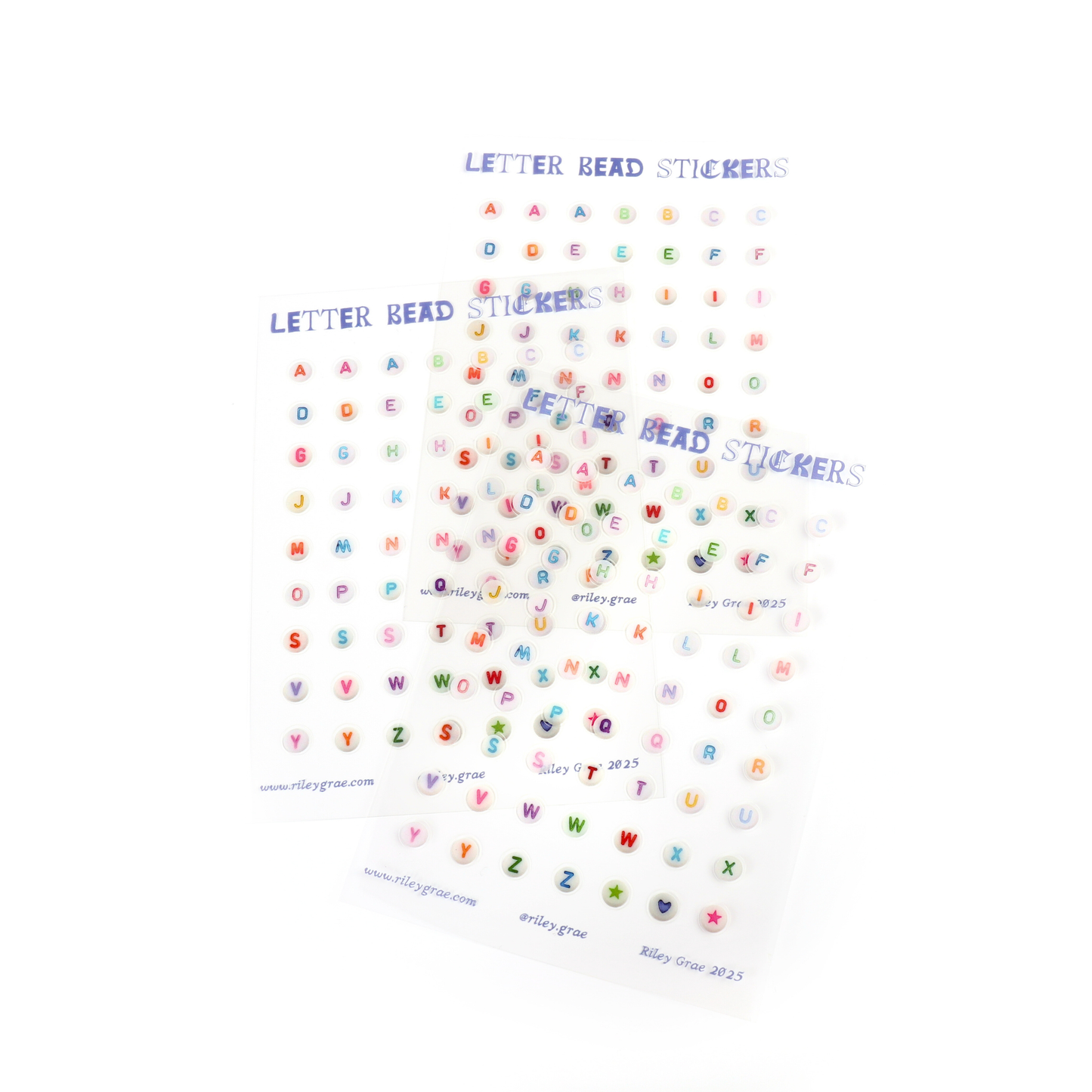 Letter Bead Sticker Sheet