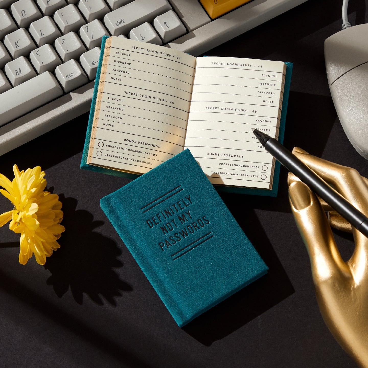 Definitely Not My Passwords - Mini Notebook