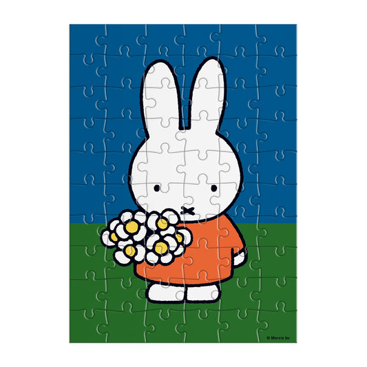 Puzzle Card - Miffy with Flowers