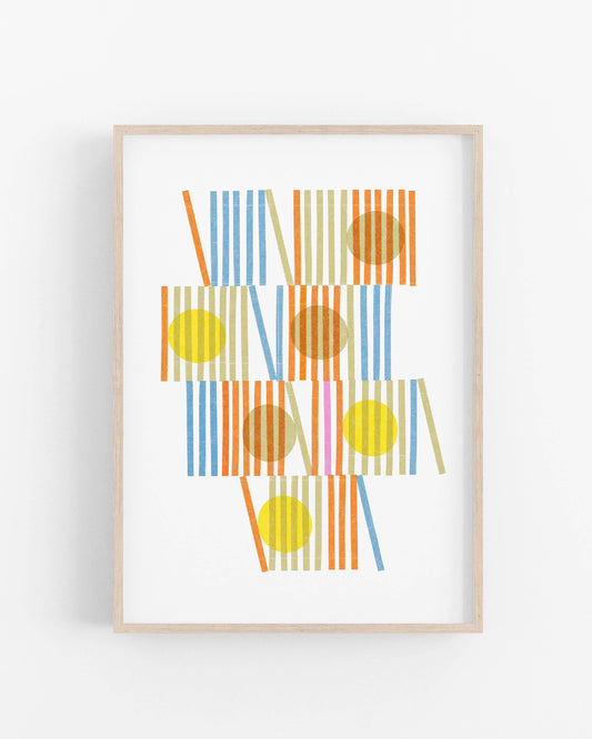 Slice - Modern Risograph Print