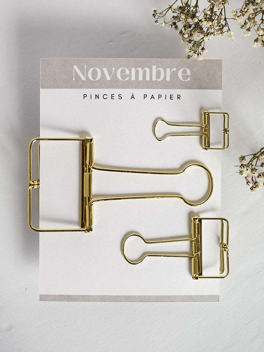 Gold Paper Clip Set