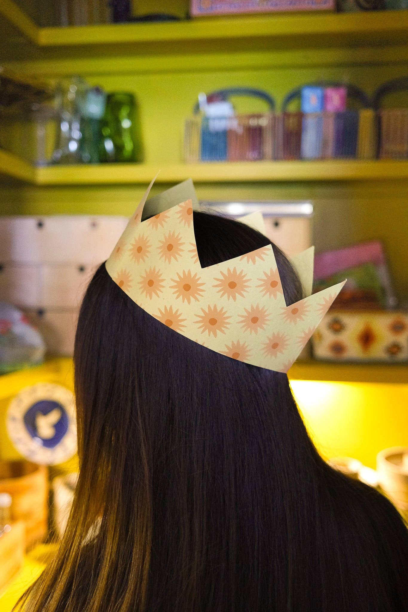 Yellow Paper Crowns Set