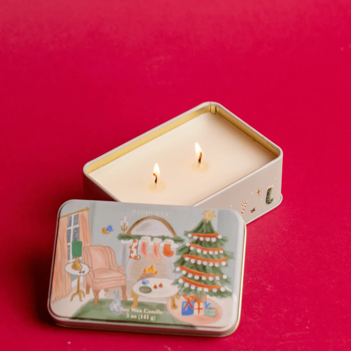 Holiday Tin Candle - Persimmon & Chestnut