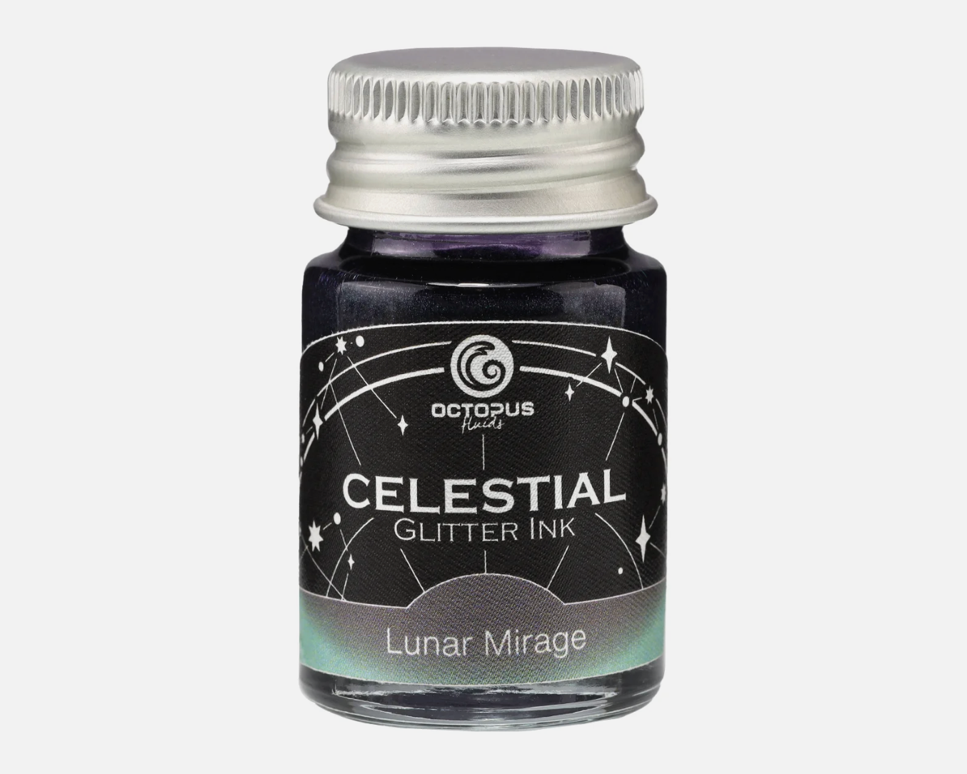 Celestial Glitter Ink, Lunar Mirage (Green/Gray)