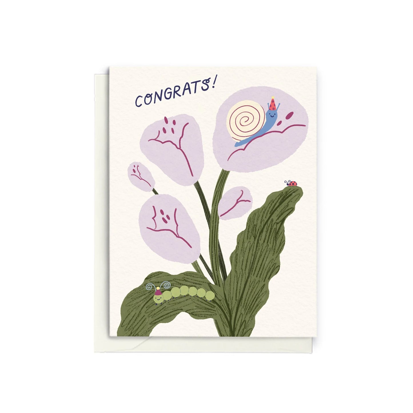 "Congrats!" Snail - Greeting Card