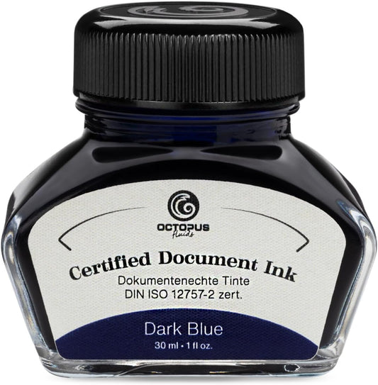 Octopus Fluids Document Ink, Dark Blue 30ml