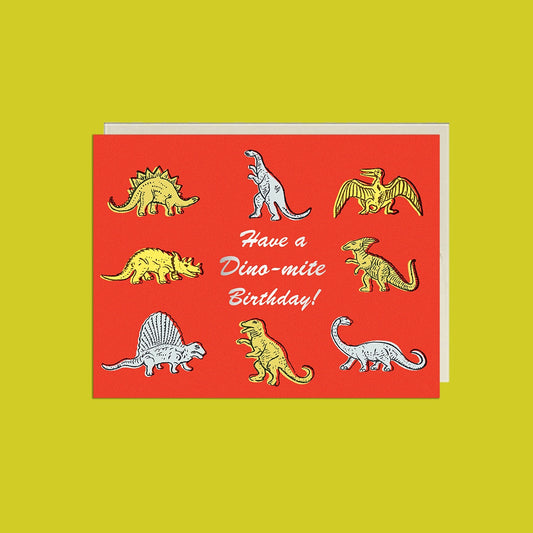 Dino-Mite Birthday - Greeting Card