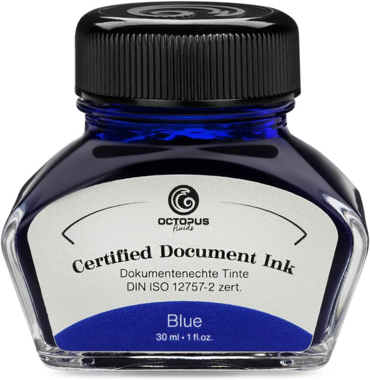 Octopus Fluids Document Ink, Blue 30ml