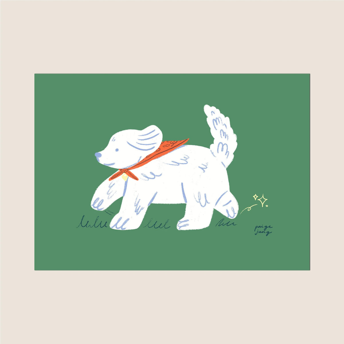 Snowflake Dog - Art Print