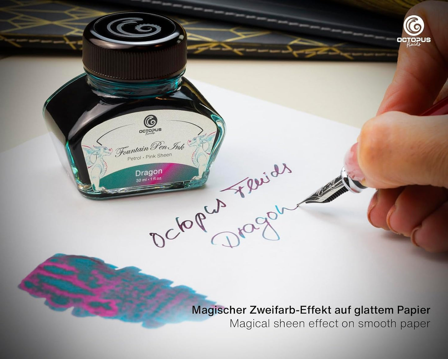 Octopus Fluids Sheen Ink - Dragon, 30ml