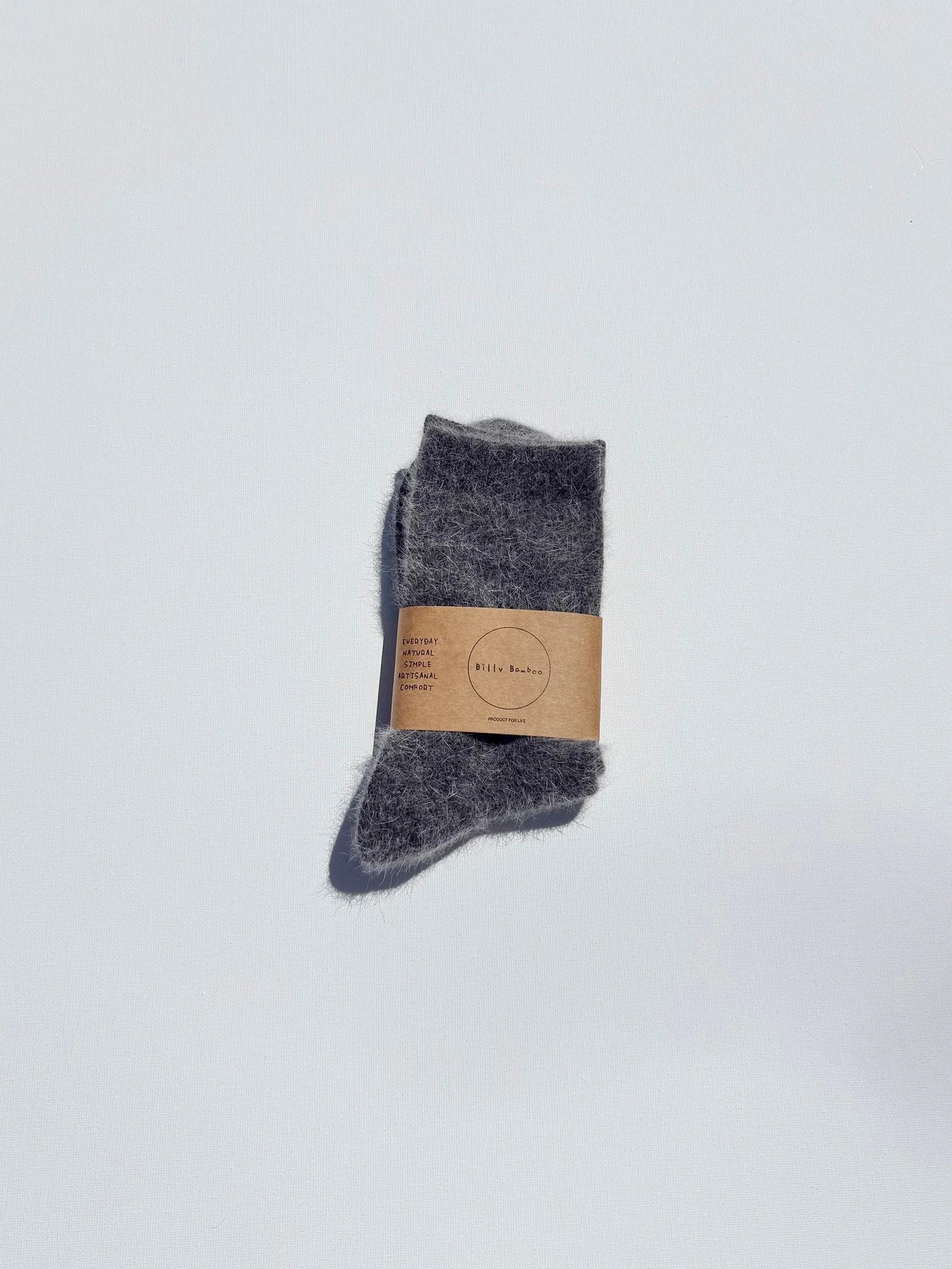 Fluffy Angora Socks - Neutral Colours