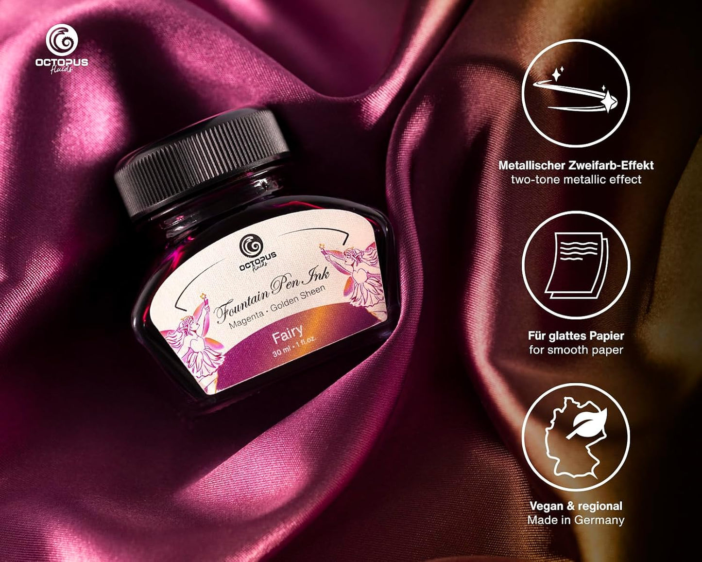Octopus Fluids Sheen Ink - Fairy, 30ml
