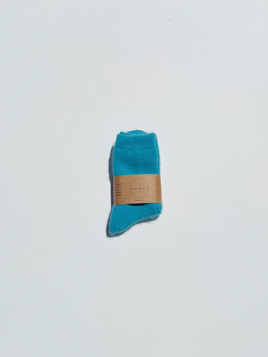 Fluffy Angora Socks - Blue Tourmaline