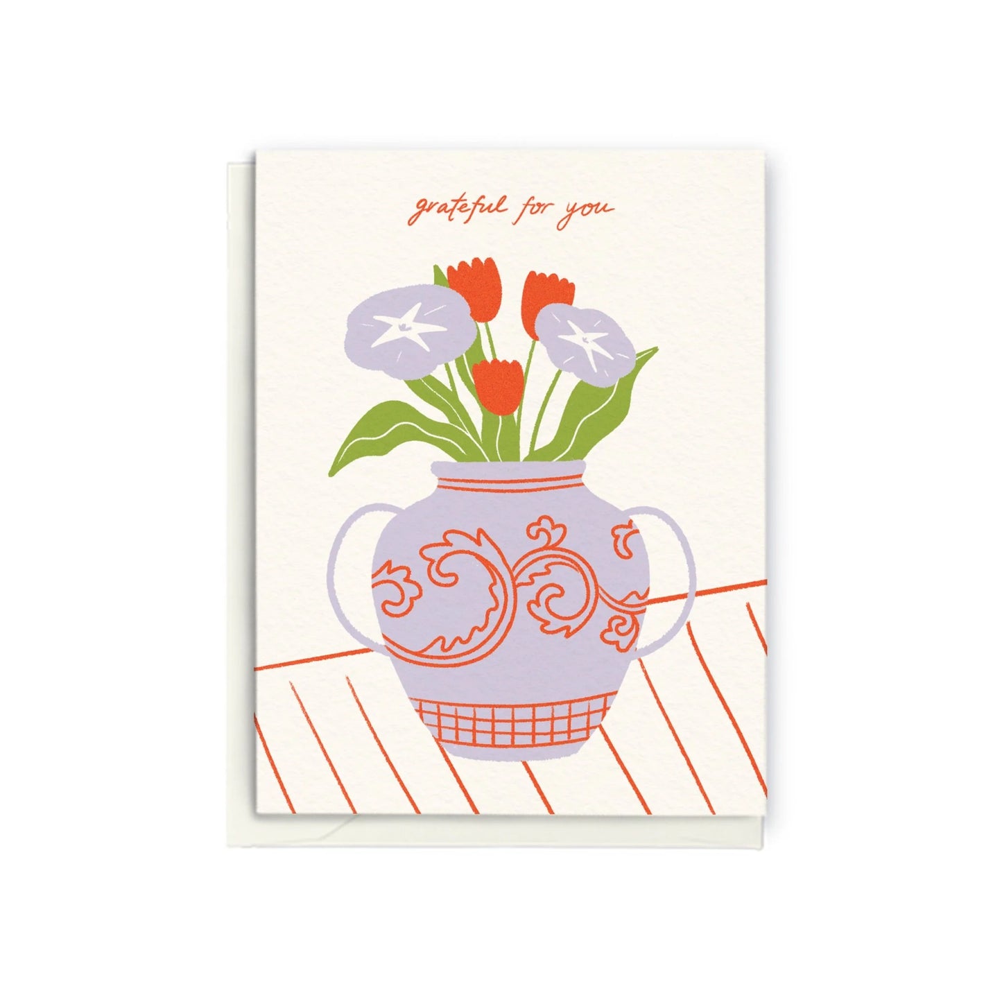 "Grateful for You" Vase - Greeting Card