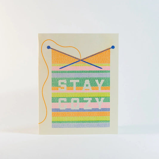 Greeting Card - Stay Cozy Risograph
