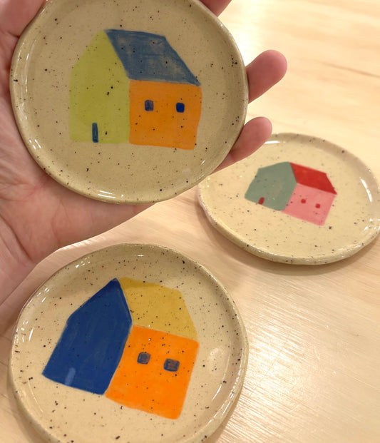 Trinket Dish - Colourful House