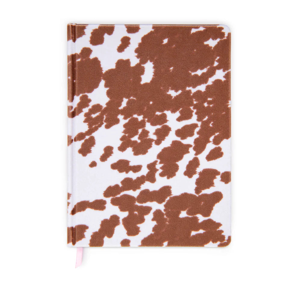 Velvet Jumbo Journal - Cow Print