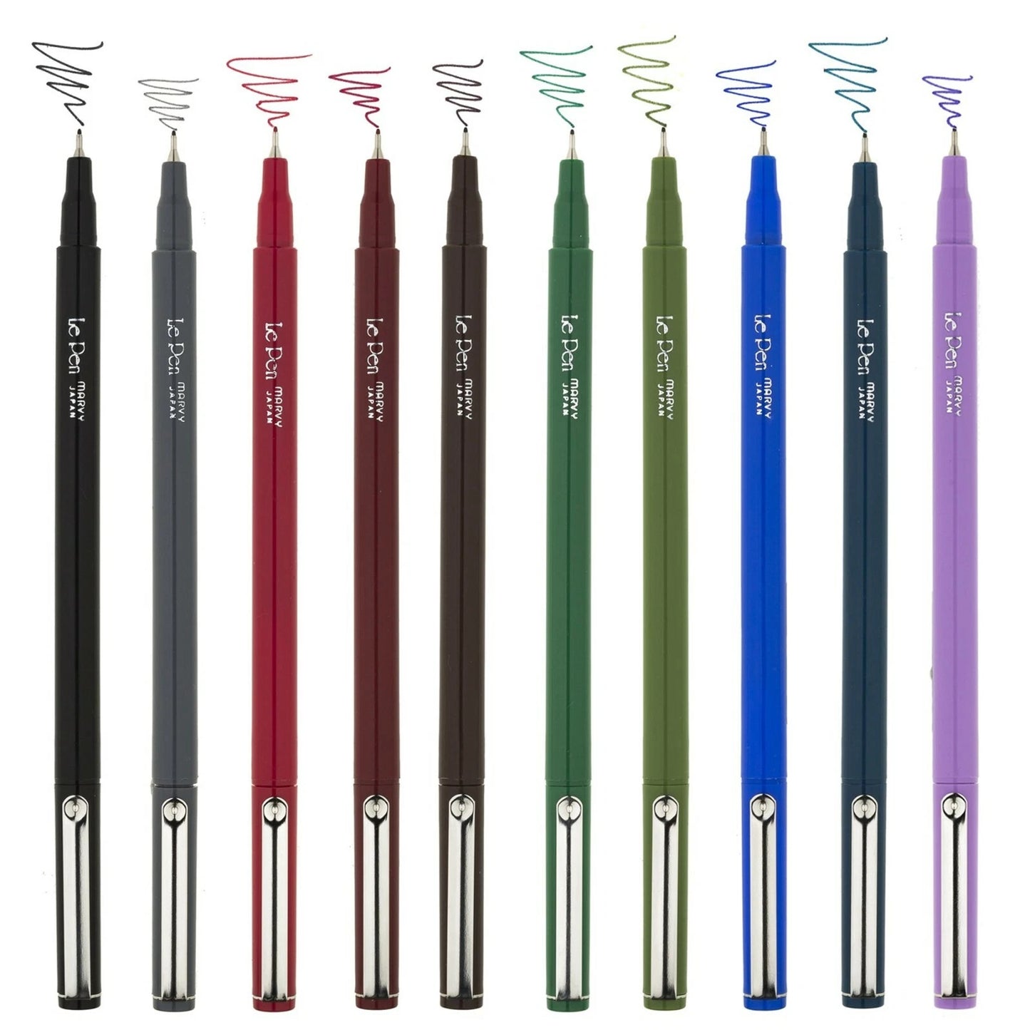 Le Pen - Dark Colours, Variety Set of 10