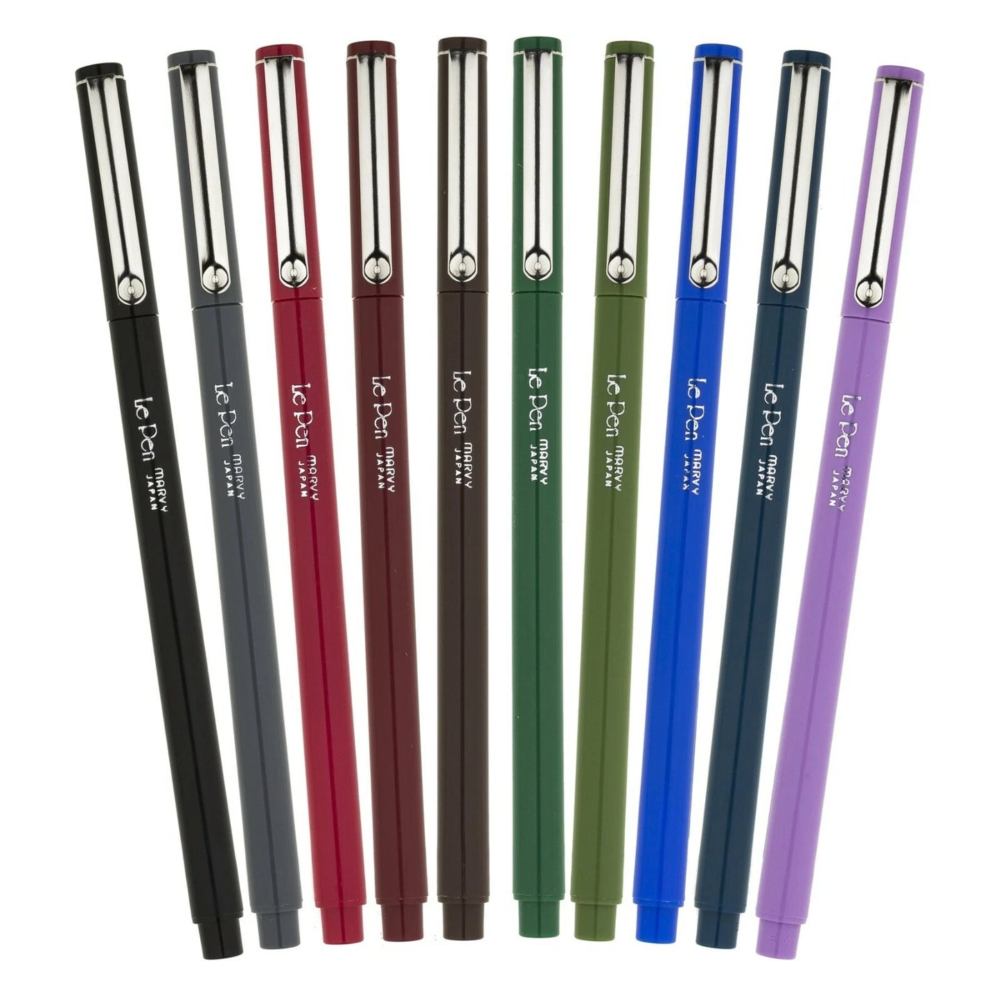 Le Pen - Dark Colours, Variety Set of 10