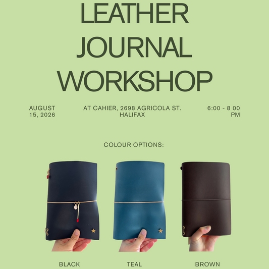 Leather Journal Workshop - August 15th