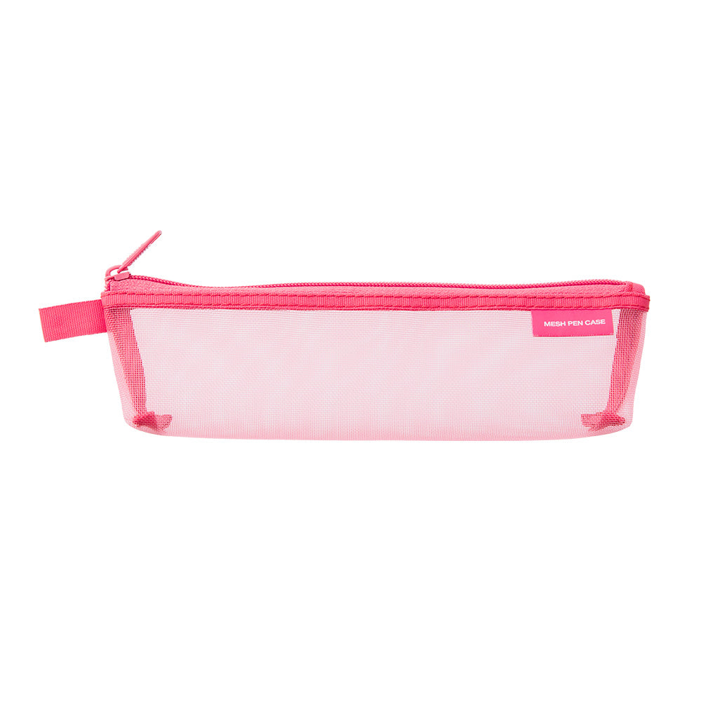 Slim Mesh Pen Case - Pink