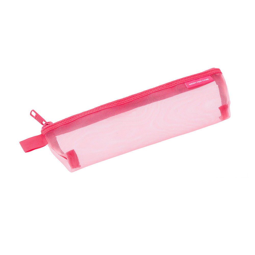 Slim Mesh Pen Case - Pink