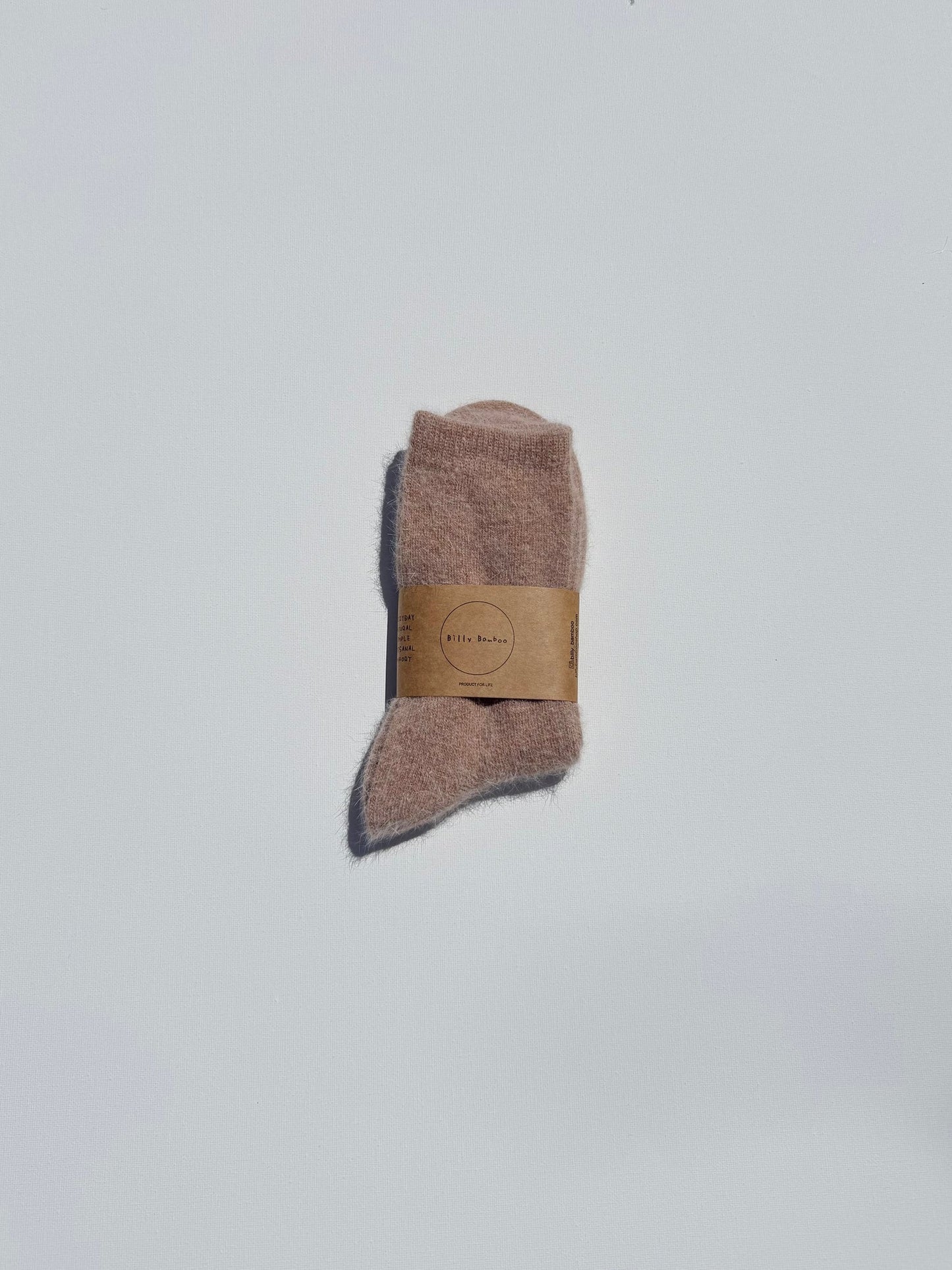 Fluffy Angora Socks - Neutral Colours