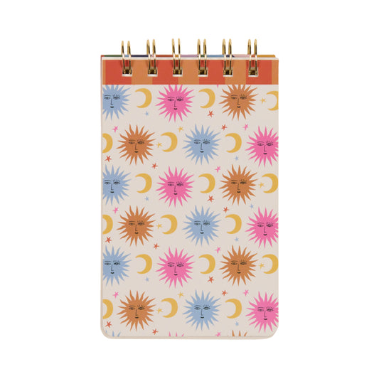 Wire Notepad - Celestial Sun & Moon