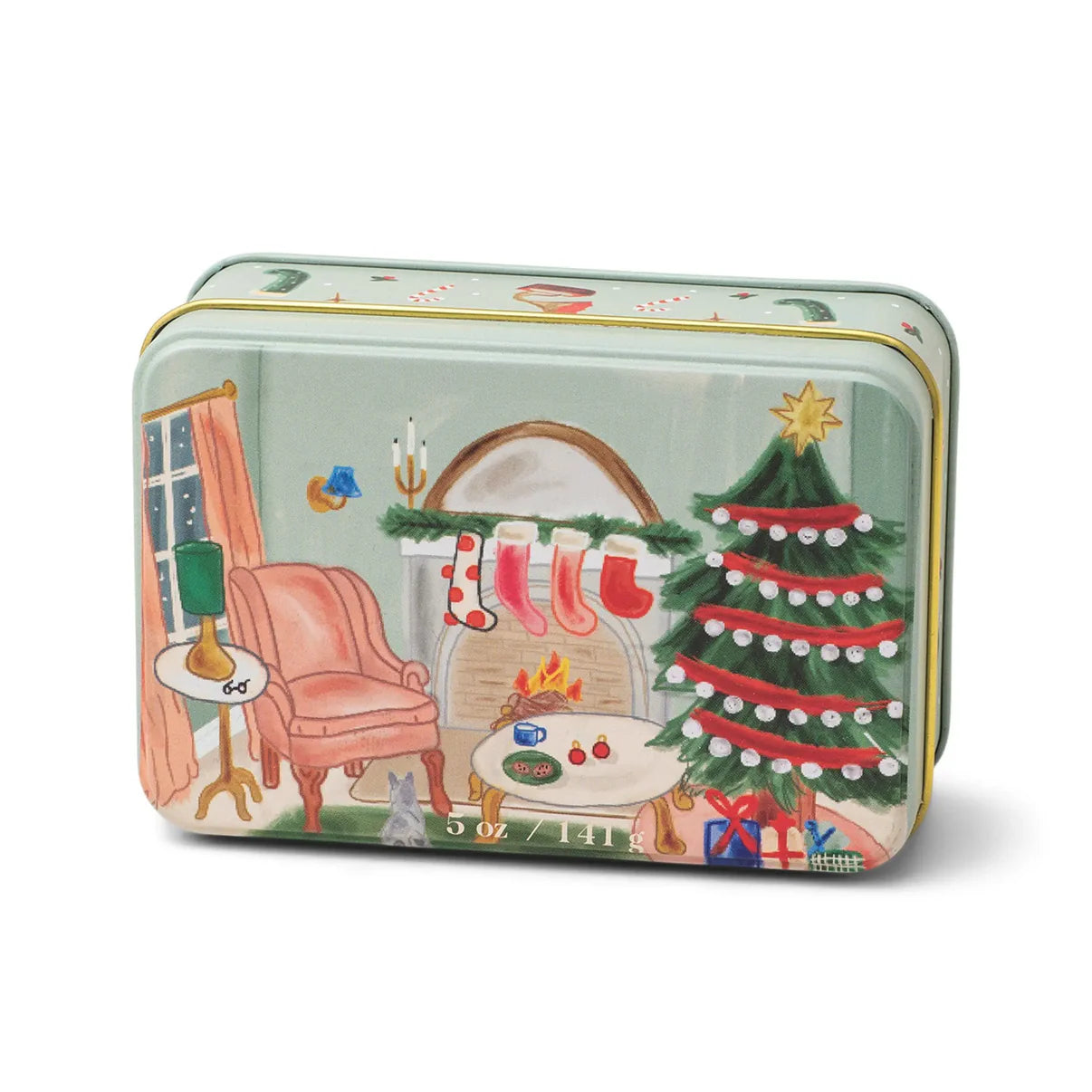 Holiday Tin Candle - Persimmon & Chestnut
