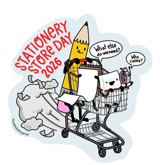 SSD Merch - "Paper People Go Shopping" Sticker