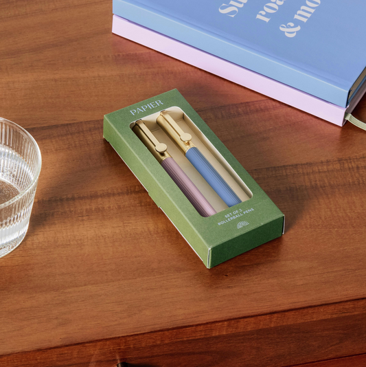 Set of 2 - Groove Metallic Rollerball Pens