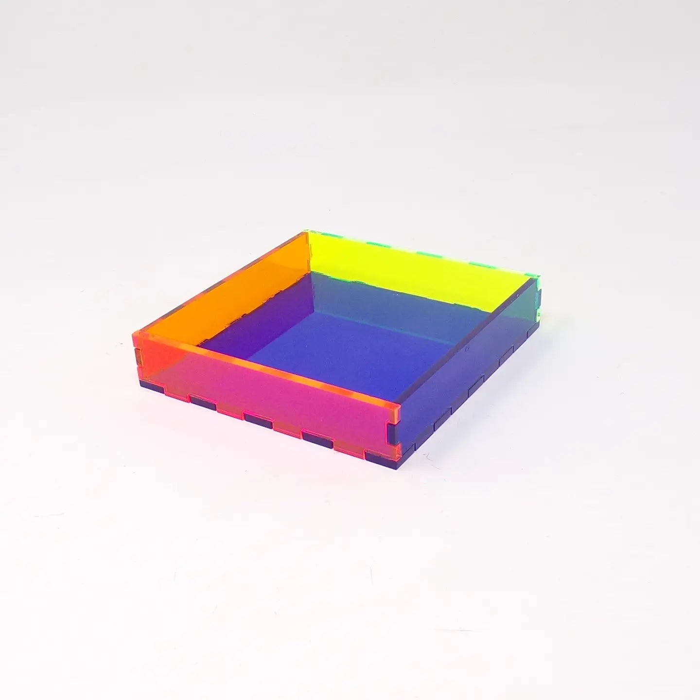 Square Multicolour Acrylic Tray