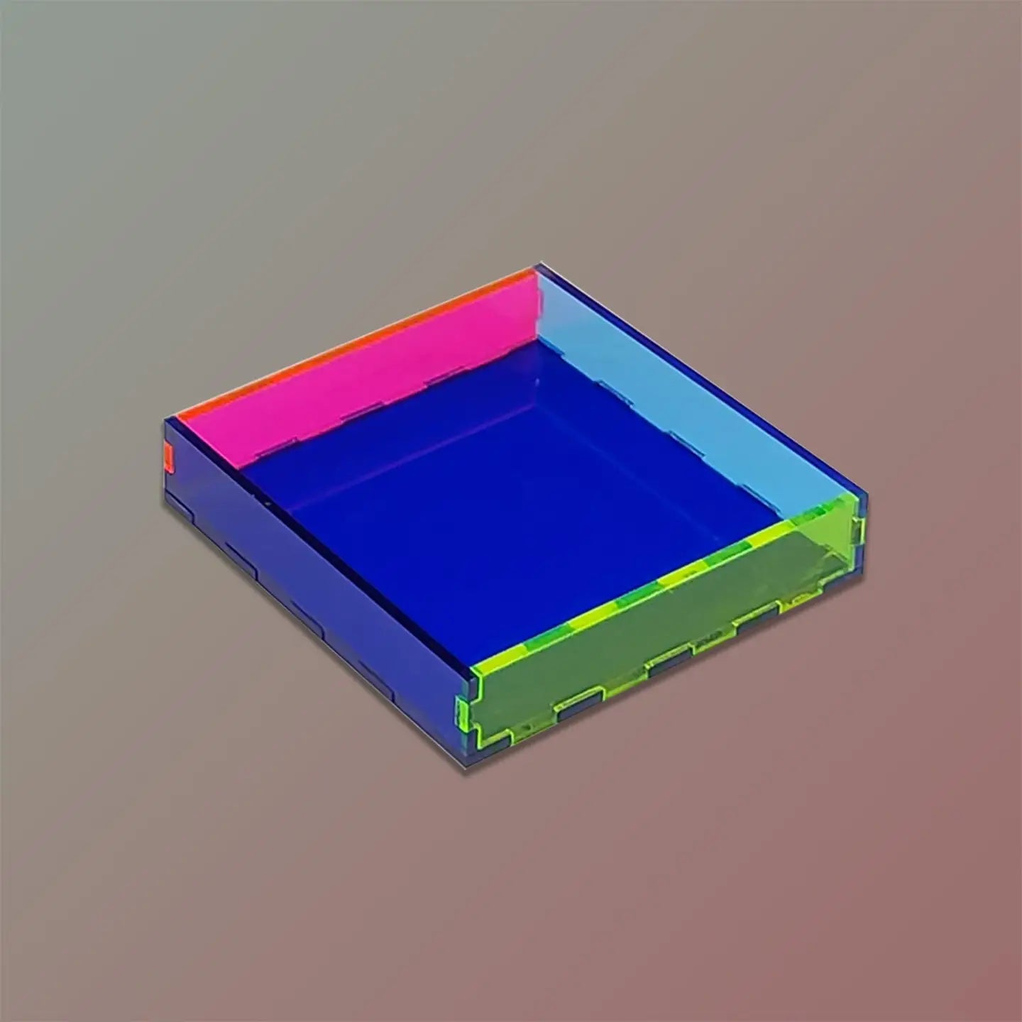 Square Multicolour Acrylic Tray