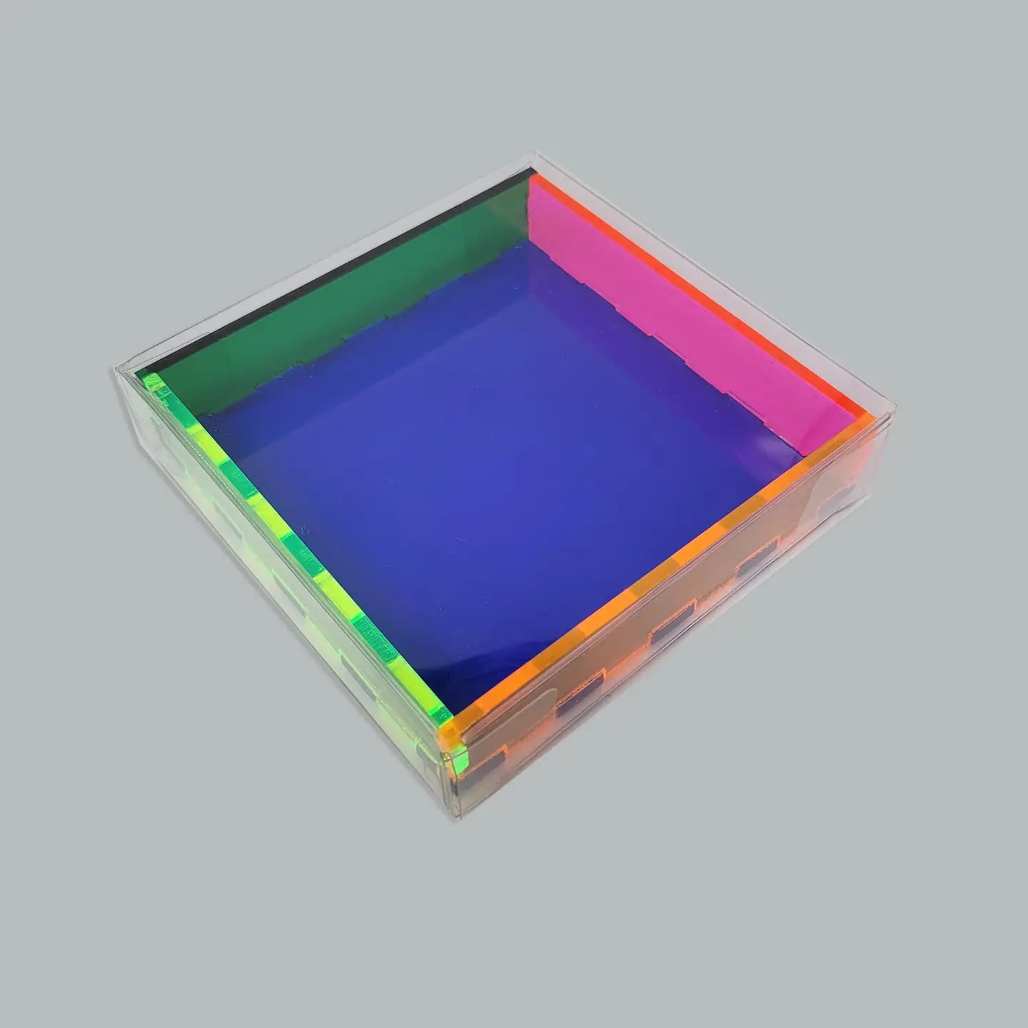 Square Multicolour Acrylic Tray