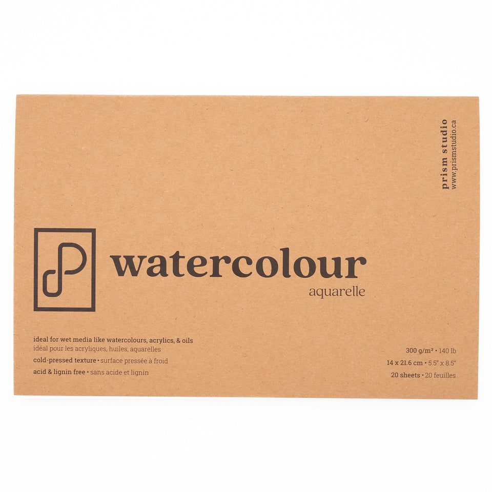 Watercolour Pad, 5.5" x 8.5", Glue-Bound