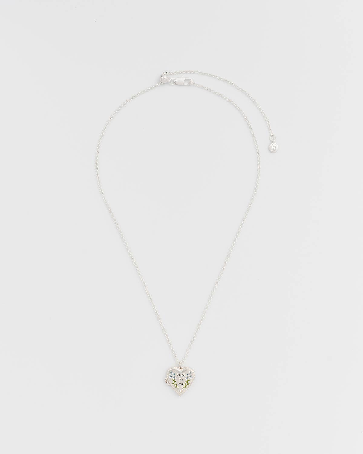 Floral Heart - Silver Locket Necklace