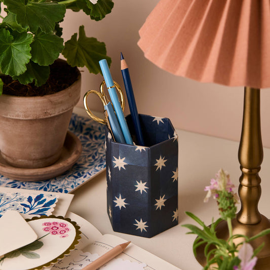 Pen Pot - Navy Star