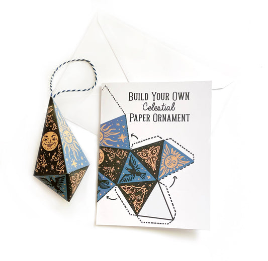 Build Your Own Paper Ornament Card - Celestial
