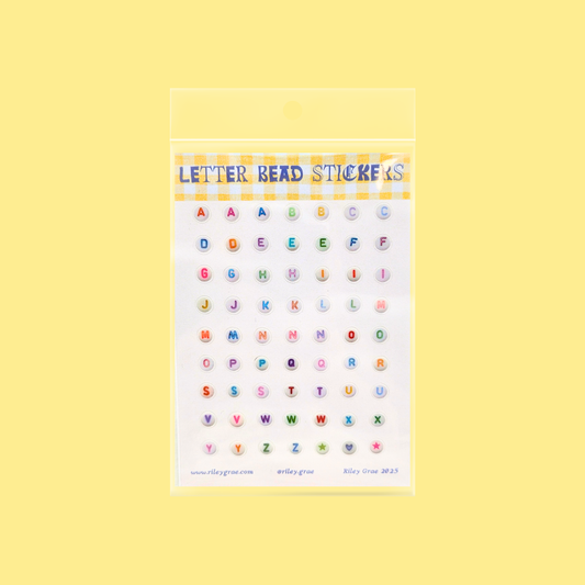 Letter Bead Sticker Sheet