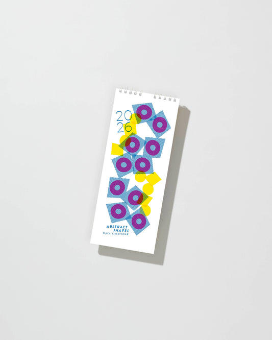 2026 Abstract Shapes - Modern Risograph Wall Calendar