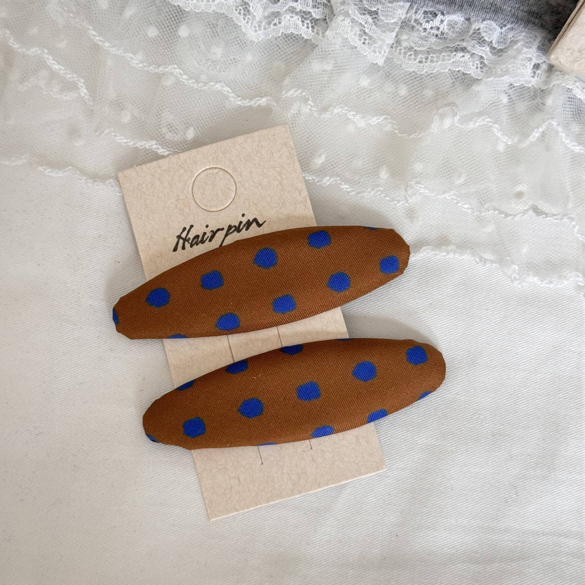Oval Polka Dot Snap - Hair Clip Set